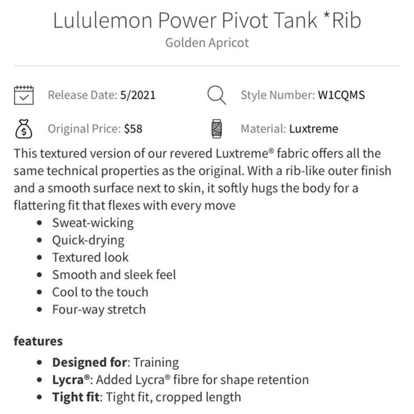Lululemon - Power Pivot Ribbed Tank - Picture 8 of 8